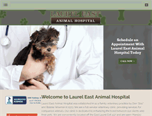 Tablet Screenshot of laureleastpethospital.com